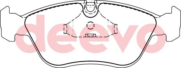 DEEVO BP57020 - Brake Pad Set, disc brake autospares.lv