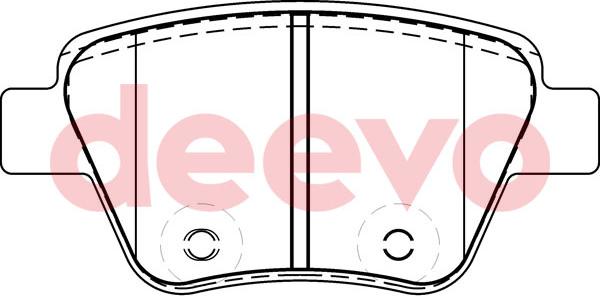 DEEVO BP57340 - Brake Pad Set, disc brake autospares.lv