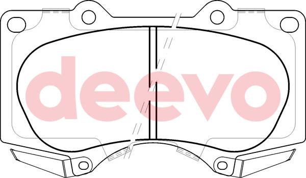 DEEVO BP57240 - Brake Pad Set, disc brake autospares.lv