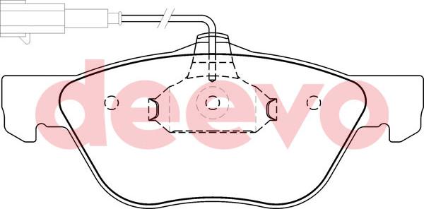 DEEVO BP57200 - Brake Pad Set, disc brake autospares.lv