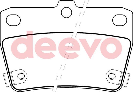 DEEVO BP57700 - Brake Pad Set, disc brake autospares.lv