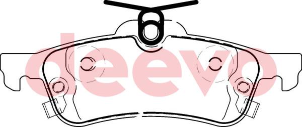 DEEVO BP57780 - Brake Pad Set, disc brake autospares.lv