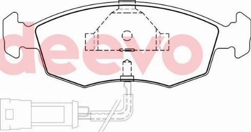 DEEVO BP69460 - Brake Pad Set, disc brake autospares.lv