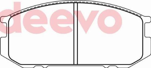 DEEVO BP69640 - Brake Pad Set, disc brake autospares.lv