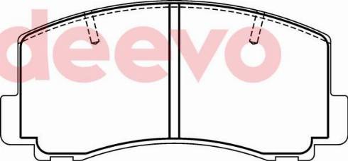 DEEVO BP69660 - Brake Pad Set, disc brake autospares.lv