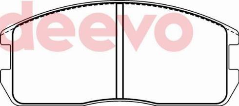 DEEVO BP69600 - Brake Pad Set, disc brake autospares.lv