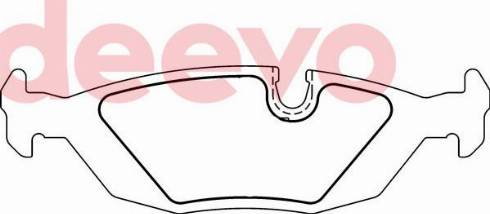 DEEVO BP69040 - Brake Pad Set, disc brake autospares.lv