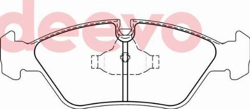 DEEVO BP69060 - Brake Pad Set, disc brake autospares.lv