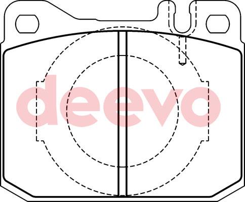 DEEVO BP69740 - Brake Pad Set, disc brake autospares.lv