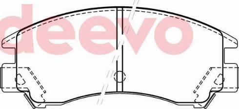 DEEVO BP69720 - Brake Pad Set, disc brake autospares.lv