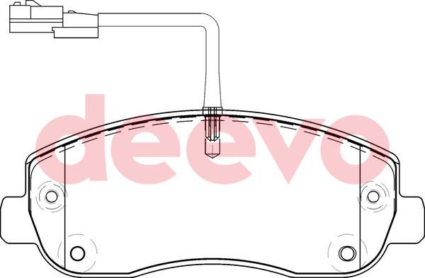 DEEVO BP64140 - Brake Pad Set, disc brake autospares.lv