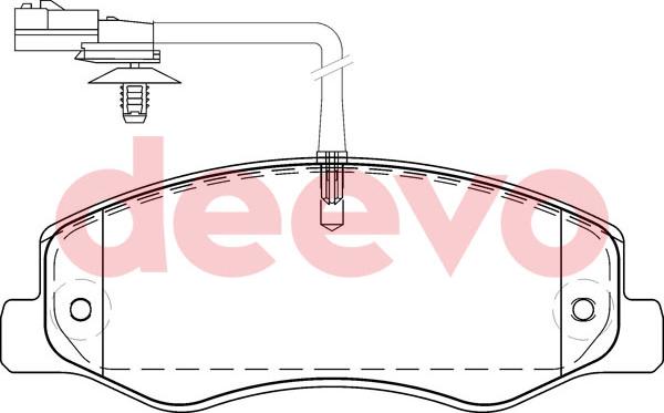 DEEVO BP64160 - Brake Pad Set, disc brake autospares.lv