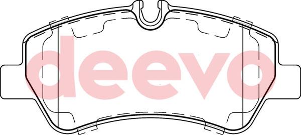 DEEVO BP64180 - Brake Pad Set, disc brake autospares.lv