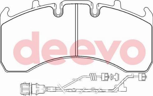 DEEVO BP65560 - Brake Pad Set, disc brake autospares.lv