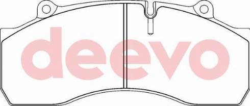 DEEVO BP65340 - Brake Pad Set, disc brake autospares.lv