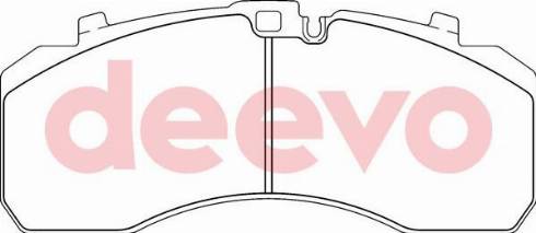 DEEVO BP65700 - Brake Pad Set, disc brake autospares.lv