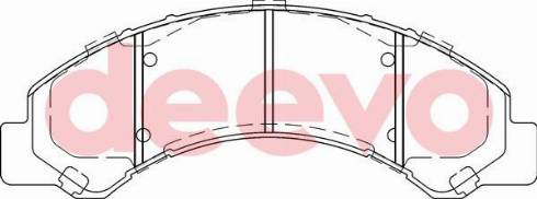 DEEVO BP65780 - Brake Pad Set, disc brake autospares.lv