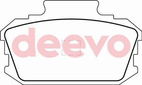 DEEVO BP66440 - Brake Pad Set, disc brake autospares.lv