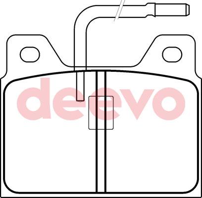 DEEVO BP66680 - Brake Pad Set, disc brake autospares.lv