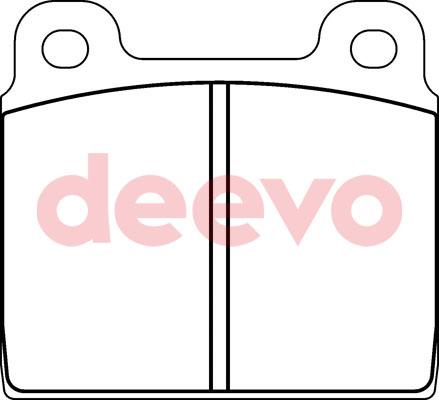 DEEVO BP66000 - Brake Pad Set, disc brake autospares.lv