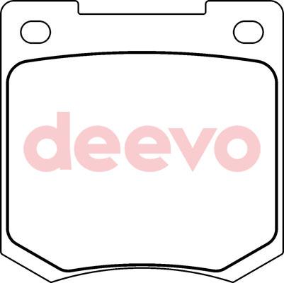 DEEVO BP66120 - Brake Pad Set, disc brake autospares.lv