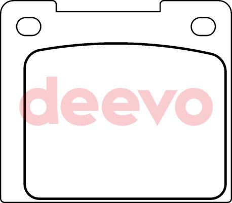 DEEVO BP66320 - Brake Pad Set, disc brake autospares.lv