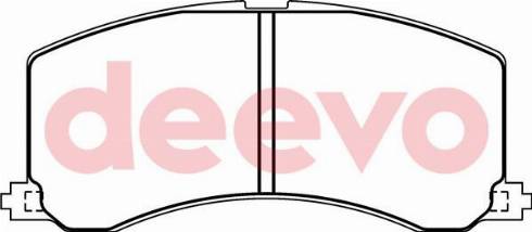 DEEVO BP60400 - Brake Pad Set, disc brake autospares.lv