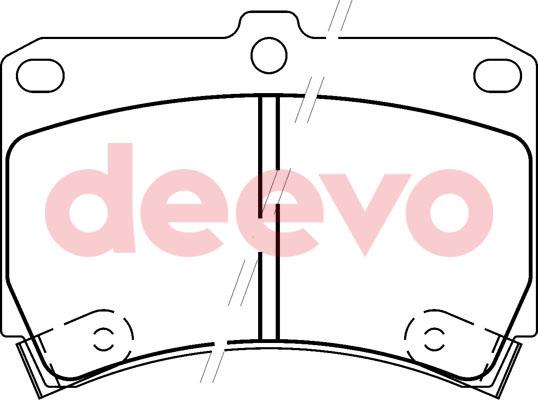 DEEVO BP60560 - Brake Pad Set, disc brake autospares.lv