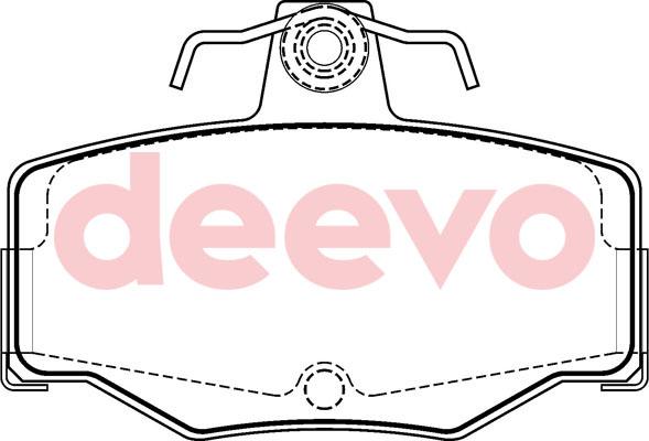 DEEVO BP60580 - Brake Pad Set, disc brake autospares.lv