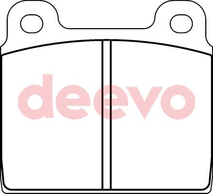 DEEVO BP60380 - Brake Pad Set, disc brake autospares.lv