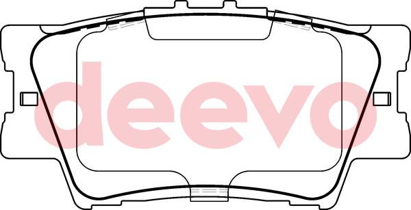 DEEVO BP60200 - Brake Pad Set, disc brake autospares.lv