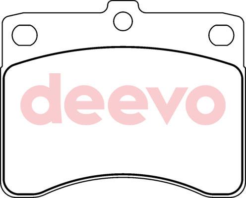 DEEVO BP60700 - Brake Pad Set, disc brake autospares.lv