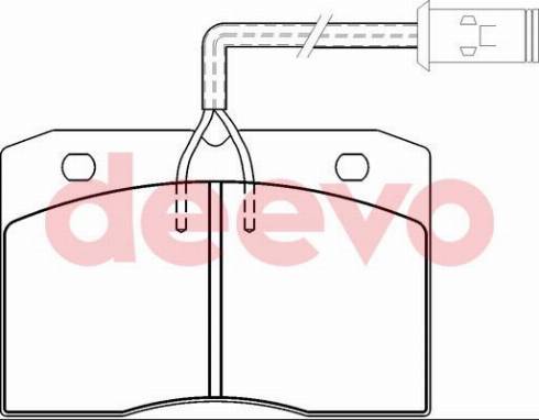 DEEVO BP61960 - Brake Pad Set, disc brake autospares.lv