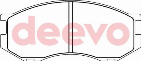 DEEVO BP61560 - Brake Pad Set, disc brake autospares.lv