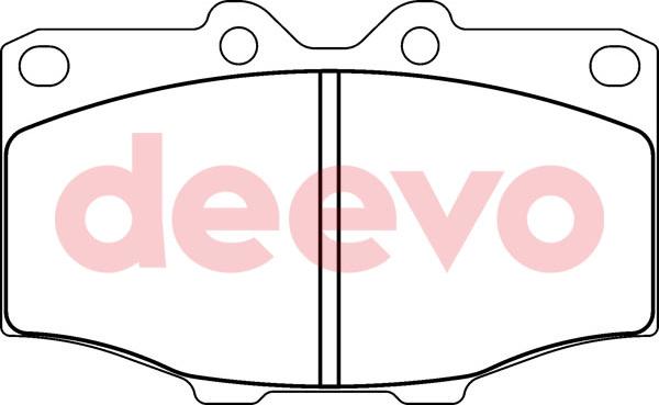 DEEVO BP61160 - Brake Pad Set, disc brake autospares.lv