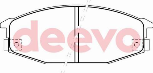 DEEVO BP61860 - Brake Pad Set, disc brake autospares.lv