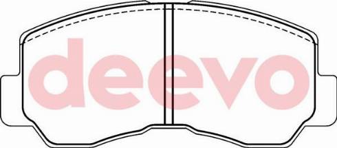 DEEVO BP61820 - Brake Pad Set, disc brake autospares.lv