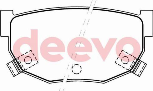 DEEVO BP61380 - Brake Pad Set, disc brake autospares.lv