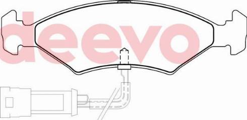 DEEVO BP68900 - Brake Pad Set, disc brake autospares.lv