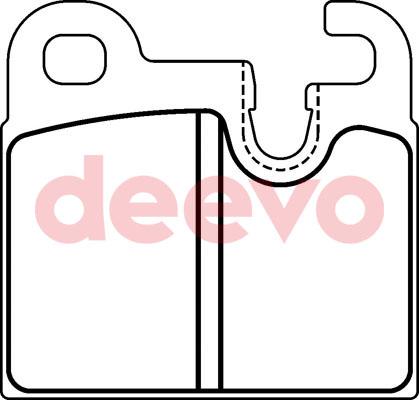 DEEVO BP68000 - Brake Pad Set, disc brake autospares.lv