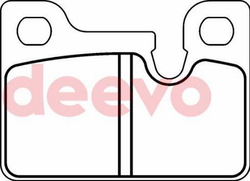 DEEVO BP68080 - Brake Pad Set, disc brake autospares.lv