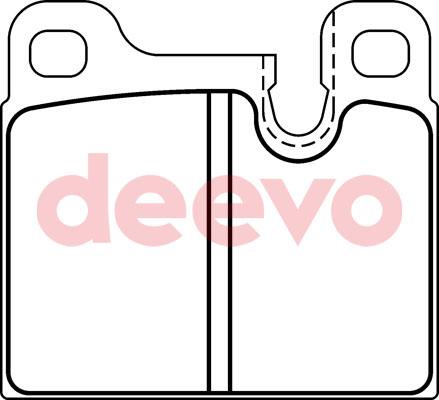 DEEVO BP68020 - Brake Pad Set, disc brake autospares.lv