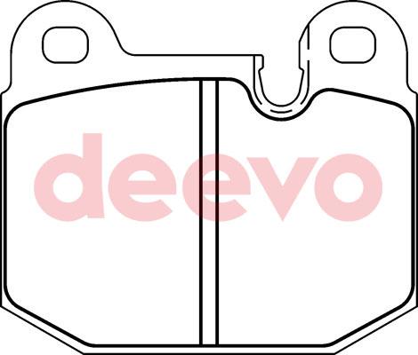 DEEVO BP68100 - Brake Pad Set, disc brake autospares.lv