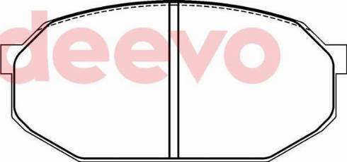 DEEVO BP68800 - Brake Pad Set, disc brake autospares.lv