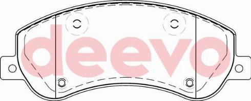 DEEVO BP63940 - Brake Pad Set, disc brake autospares.lv