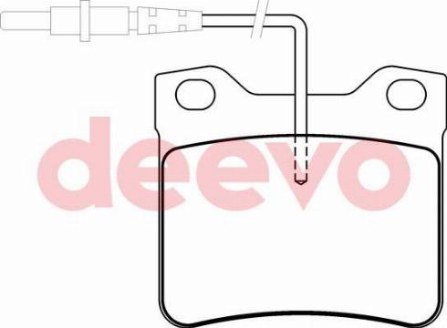 DEEVO BP63400 - Brake Pad Set, disc brake autospares.lv