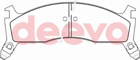 DEEVO BP63480 - Brake Pad Set, disc brake autospares.lv