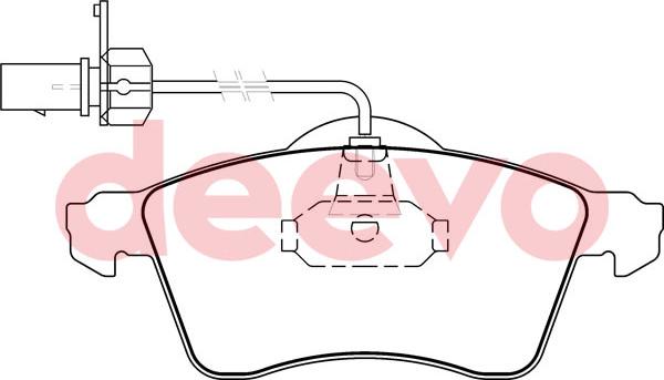 DEEVO BP63540 - Brake Pad Set, disc brake autospares.lv