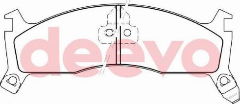 DEEVO BP63500 - Brake Pad Set, disc brake autospares.lv