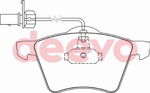 DEEVO BP63660 - Brake Pad Set, disc brake autospares.lv